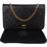 Chanel Quilted Lambskin 24K Gold Single Flap Shoulder Bag
