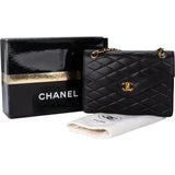 Chanel Quilted Lambskin 24K Gold Single Flap Shoulder Bag
