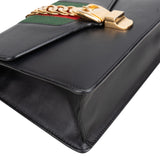 Gucci Black Leather Sylvie Shoulder Bag