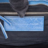 Balenciaga Limited Blue Fur City Handbag