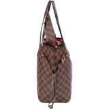 Louis Vuitton Damier Ebene Monogram Neverfull MM Shopper Handbag