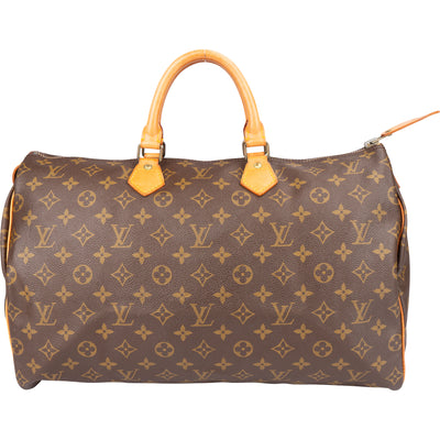 Louis Vuitton Canvas Monogram Speedy 40 Handbag - vintageandkickz