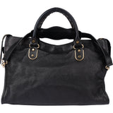 Balenciaga Black Leather City Handbag