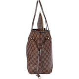 Louis Vuitton Damier Ebene Monogram Neverfull MM Shopper Handbag