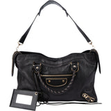 Balenciaga Black Leather City Handbag