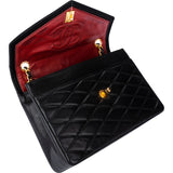 Chanel Quilted Lambskin 24K Gold Single Flap Shoulder Bag