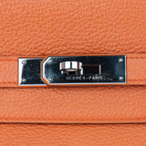 Hermès Orange Clemence Leather Kelly 35 Handbag