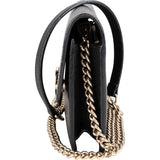 Gucci Black Leather Wallet On Chain Crossbody Bag