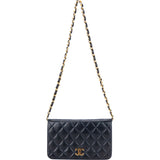 Chanel Quilted Lambskin 24K Gold Mini Single Flap Shoulder Bag