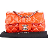 Chanel Quilted Patent Leather Mini Single Flap Crossbody Bag