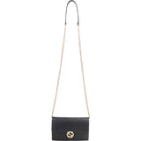 Gucci Black Leather Wallet On Chain Crossbody Bag