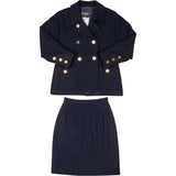 Chanel Navy Wool Captaine Jacket Set (DE34 / FR36)
