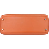Hermès Orange Clemence Leather Kelly 35 Handbag