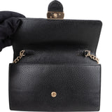 Gucci Black Leather Wallet On Chain Crossbody Bag