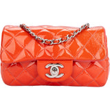 Chanel Quilted Patent Leather Mini Single Flap Crossbody Bag