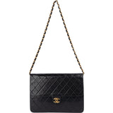 Chanel Quilted Lambskin Single Flap Shoulder Bag