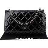 Chanel Quilted Patent Leather Wallet On Chain Crossbody Bag