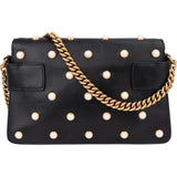 Gucci Black Leather Queen Margret Bee Crossbody Bag