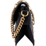 Gucci Black Leather Queen Margret Bee Crossbody Bag