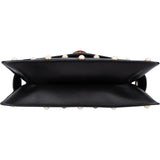 Gucci Black Leather Queen Margret Bee Crossbody Bag