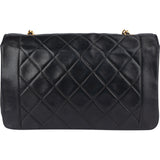 Chanel Quilted Lambskin 24K Gold Diana Single Flap Crossbody Bag