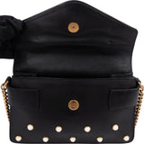 Gucci Black Leather Queen Margret Bee Crossbody Bag