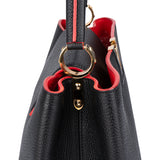 Louis Vuitton Black Leather Lining Capucines MM Handbag
