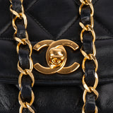 Chanel Quilted Lambskin 24K Gold Diana Single Flap Crossbody Bag