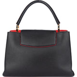 Louis Vuitton Black Leather Lining Capucines MM Handbag