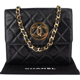 Chanel Quilted Lambskin 24K Gold Single Flap Crossbody Bag
