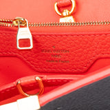 Louis Vuitton Black Leather Lining Capucines MM Handbag