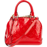 Louis Vuitton Red Vernis Monogram Alma BB Handbag