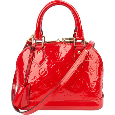 Louis Vuitton Red Vernis Monogram Alma BB Handbag