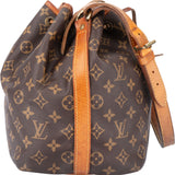 Louis Vuitton Canvas Monogram Sac Noe Petit Shoulder Bag