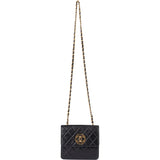 Chanel Quilted Lambskin 24K Gold Single Flap Crossbody Bag