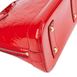 Louis Vuitton Red Vernis Monogram Alma BB Handbag