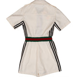 Gucci x Adidas White GG Monogram Cotton Jumpsuit (36)