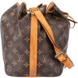 Louis Vuitton Canvas Monogram Sac Noe Petit Shoulder Bag