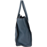 Celine Blue Leather Luggage Handbag