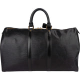 Louis Vuitton Noir Epi Leather Keepall 45