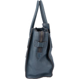 Celine Blue Leather Luggage Handbag