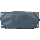 Celine Blue Leather Luggage Handbag