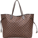 Louis Vuitton Damier Ebene Monogram Neverfull GM Shopper Handbag