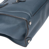Celine Blue Leather Luggage Handbag