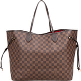 Louis Vuitton Damier Ebene Monogram Neverfull GM Shopper Handbag