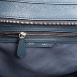 Celine Blue Leather Luggage Handbag