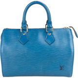 Louis Vuitton Bleu Epi Leather Speedy 25 Handbag