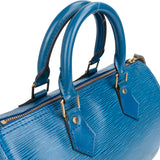 Louis Vuitton Bleu Epi Leather Speedy 25 Handbag