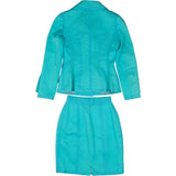 Chanel Turquoise Cotton Jacket Costume Set (DE36 / FR38)