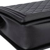 Chanel Quilted Lambskin Large Boy Single Flap Crossbody Bag
